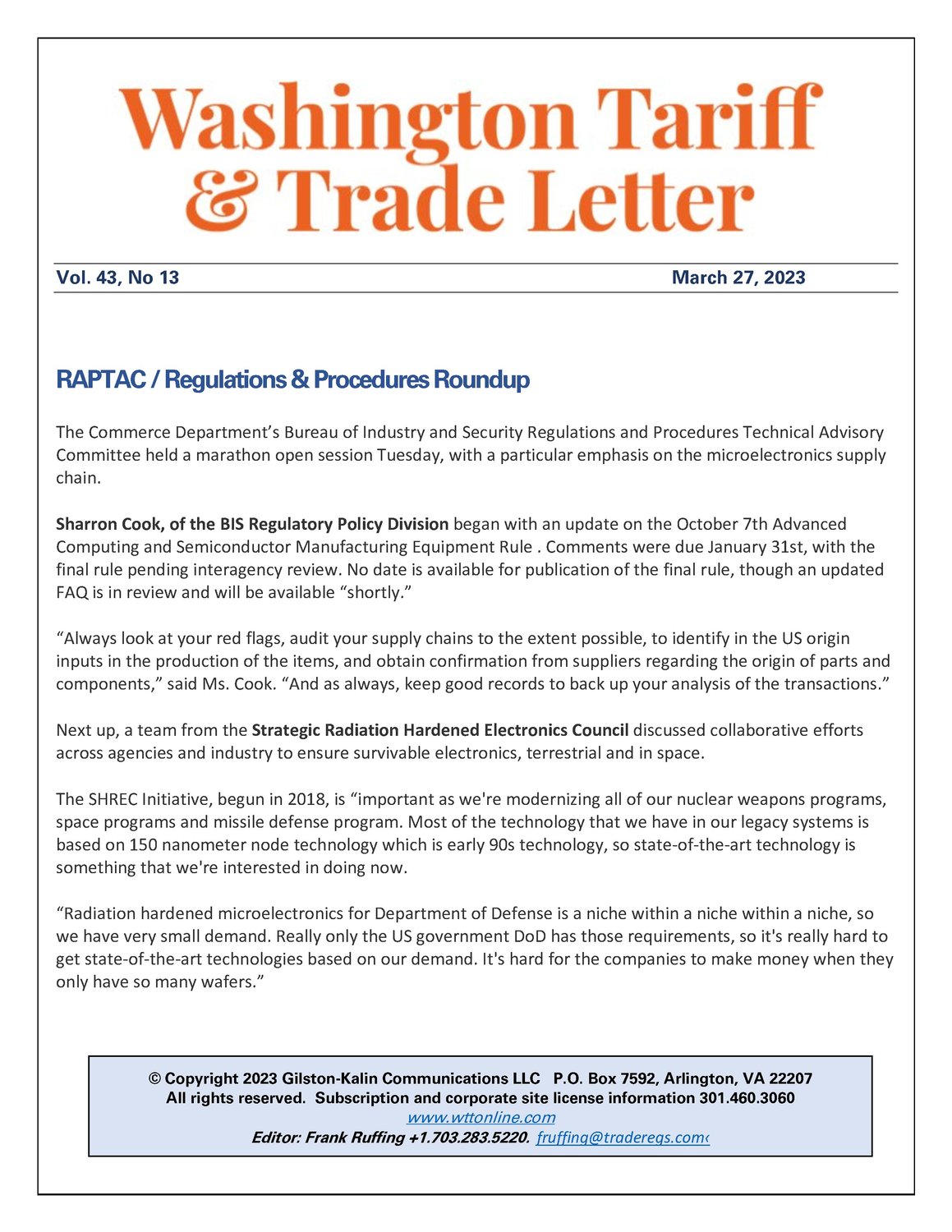 E Editions Washington Trade Tariff Letter